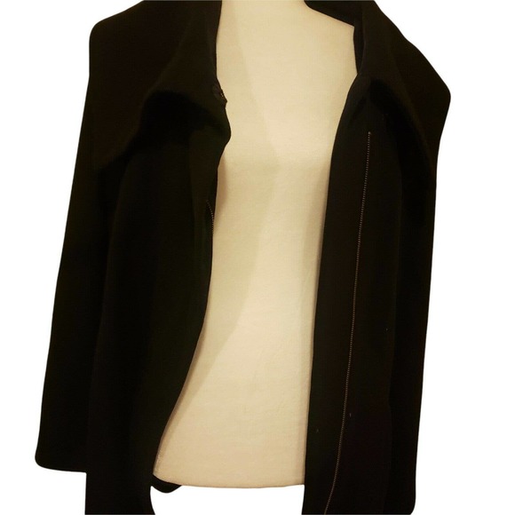 Saks Fifth Avenue Women's Wool Coat - Size 16, Black, oversized Collar - Picture 5 of 11